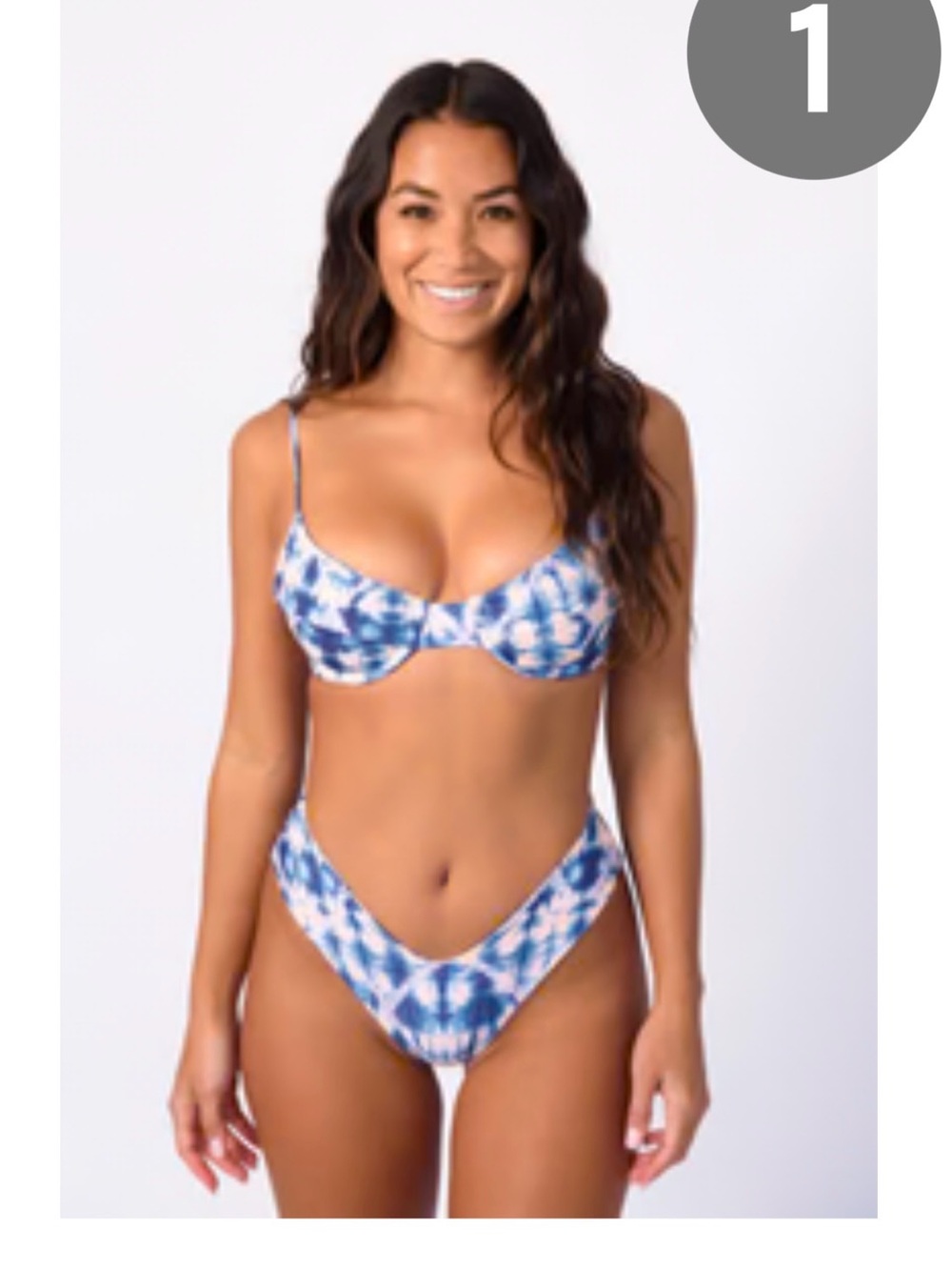 SKATIE Blue Tie-Dye Underwire Bikini Set - Women Swim